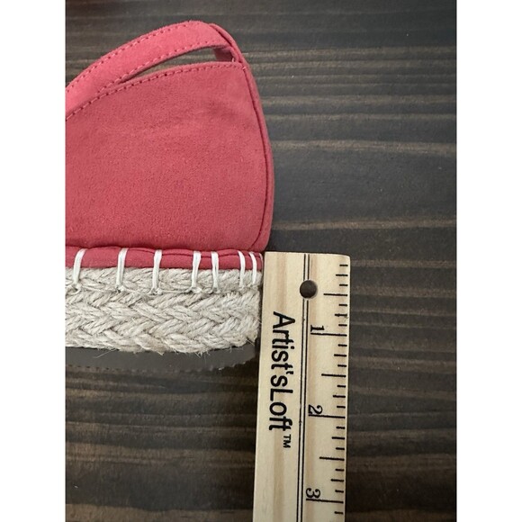 Joie Cruz Ankle Strap Espadrille Red Suede Platform Shoes Sandals Women's 9M - Picture 11 of 11
